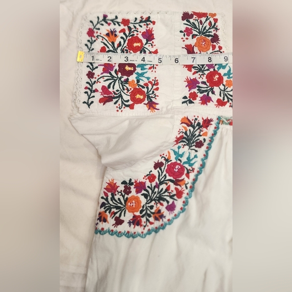 Vintage Oaxacan Embroidered Caftan Dress Size S - Picture 3 of 9